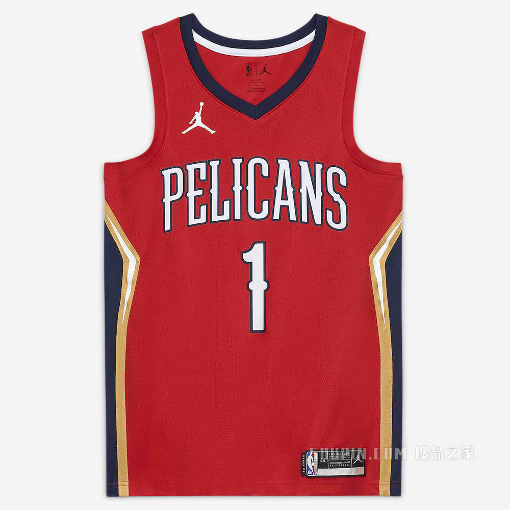 2020 赛季新奥尔良鹈鹕队 Statement Edition Jordan NBA Swingman Jersey 男子球衣