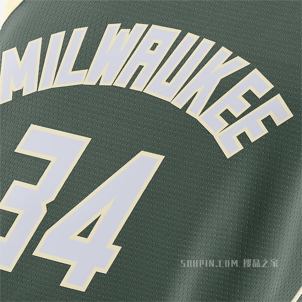 2020 赛季密尔沃基雄鹿队 (Giannis Antetokounmpo) Icon Edition Nike NBA Swingman Jersey 男子球衣