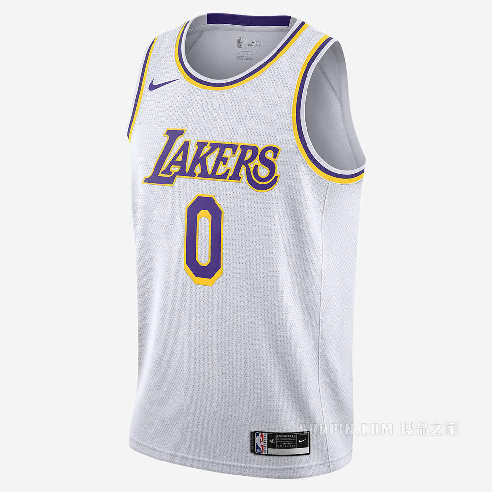 2020 赛季洛杉矶湖人队 Association Edition Nike NBA Swingman Jersey 男子球衣