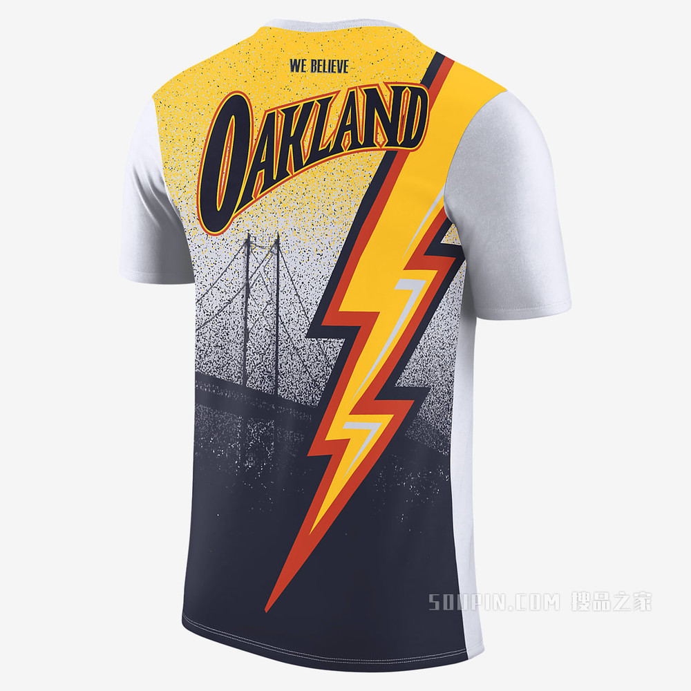 金州勇士队 Courtside City Edition Nike NBA 男子T恤