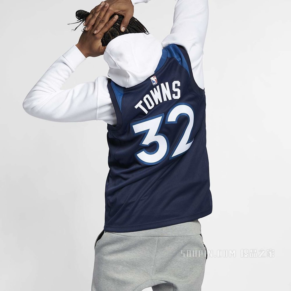 明尼苏达森林狼队 (Karl-Anthony Towns) Icon Edition Nike NBA Swingman Jersey 男子球衣