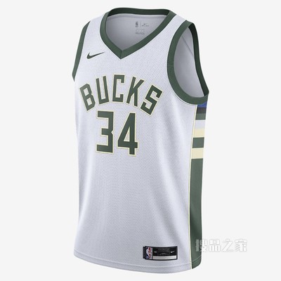 2020 赛季密尔沃基雄鹿队 (Giannis Antetokounmpo) Association Edition Nike NBA Swingman Jersey 男子球衣