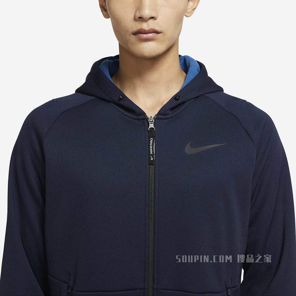 Nike Pro Therma-FIT 男子全长拉链开襟连帽训练夹克