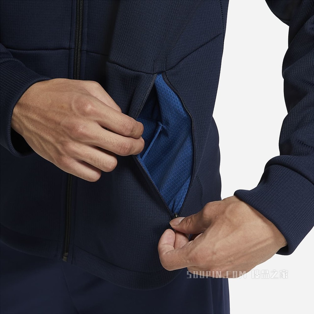 Nike Pro Therma-FIT 男子全长拉链开襟连帽训练夹克