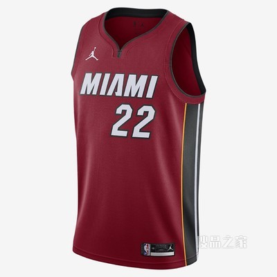 2020 赛季迈阿密热火队 (Jimmy Butler) Statement Edition Jordan NBA Swingman Jersey 男子球衣