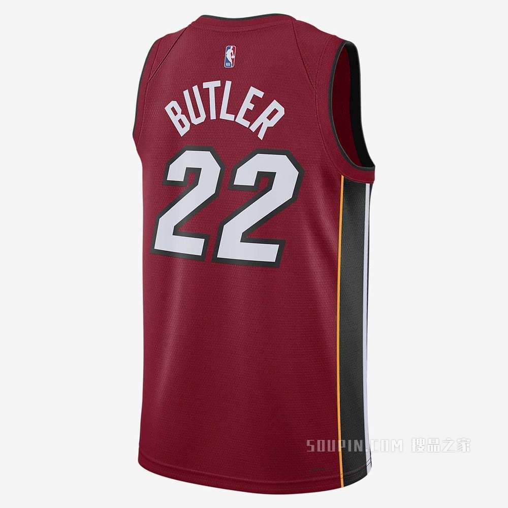 2020 赛季迈阿密热火队 (Jimmy Butler) Statement Edition Jordan NBA Swingman Jersey 男子球衣