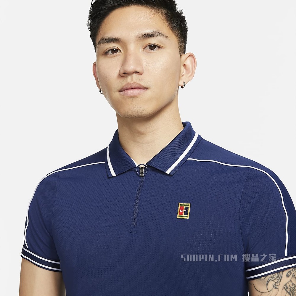 NikeCourt Dri-FIT ADV Slam 男子网球翻领T恤