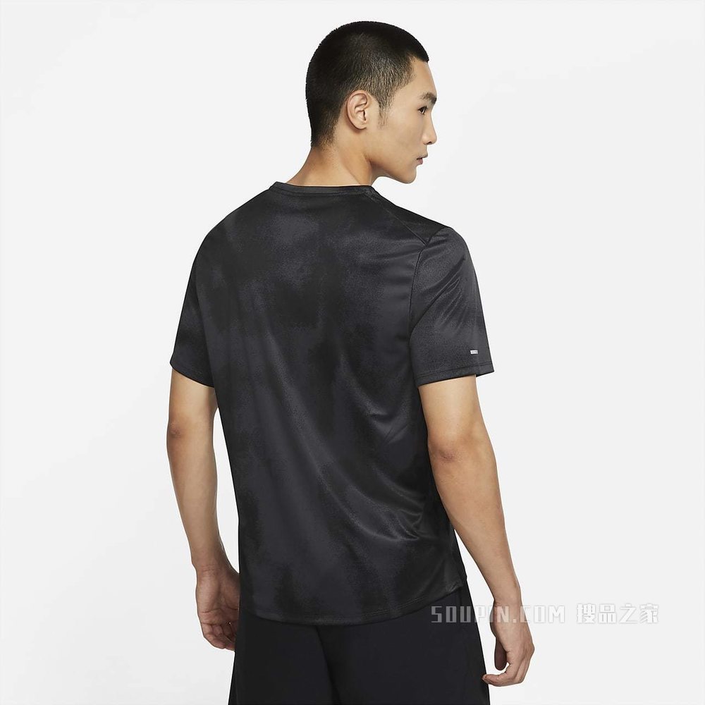 Nike Dri-FIT Miler Wild Run 男子短袖印花跑步上衣