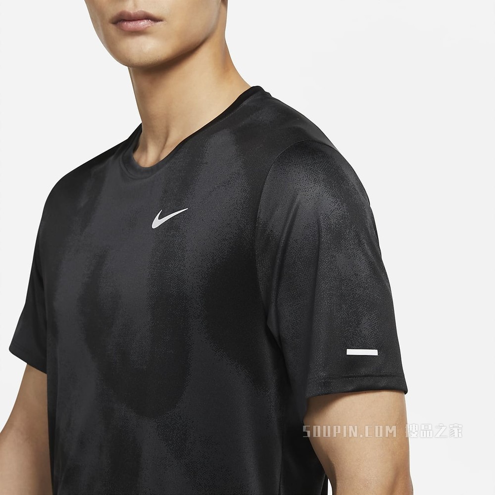 Nike Dri-FIT Miler Wild Run 男子短袖印花跑步上衣