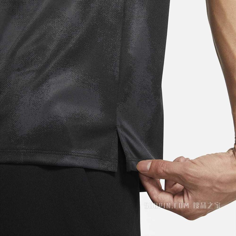 Nike Dri-FIT Miler Wild Run 男子短袖印花跑步上衣