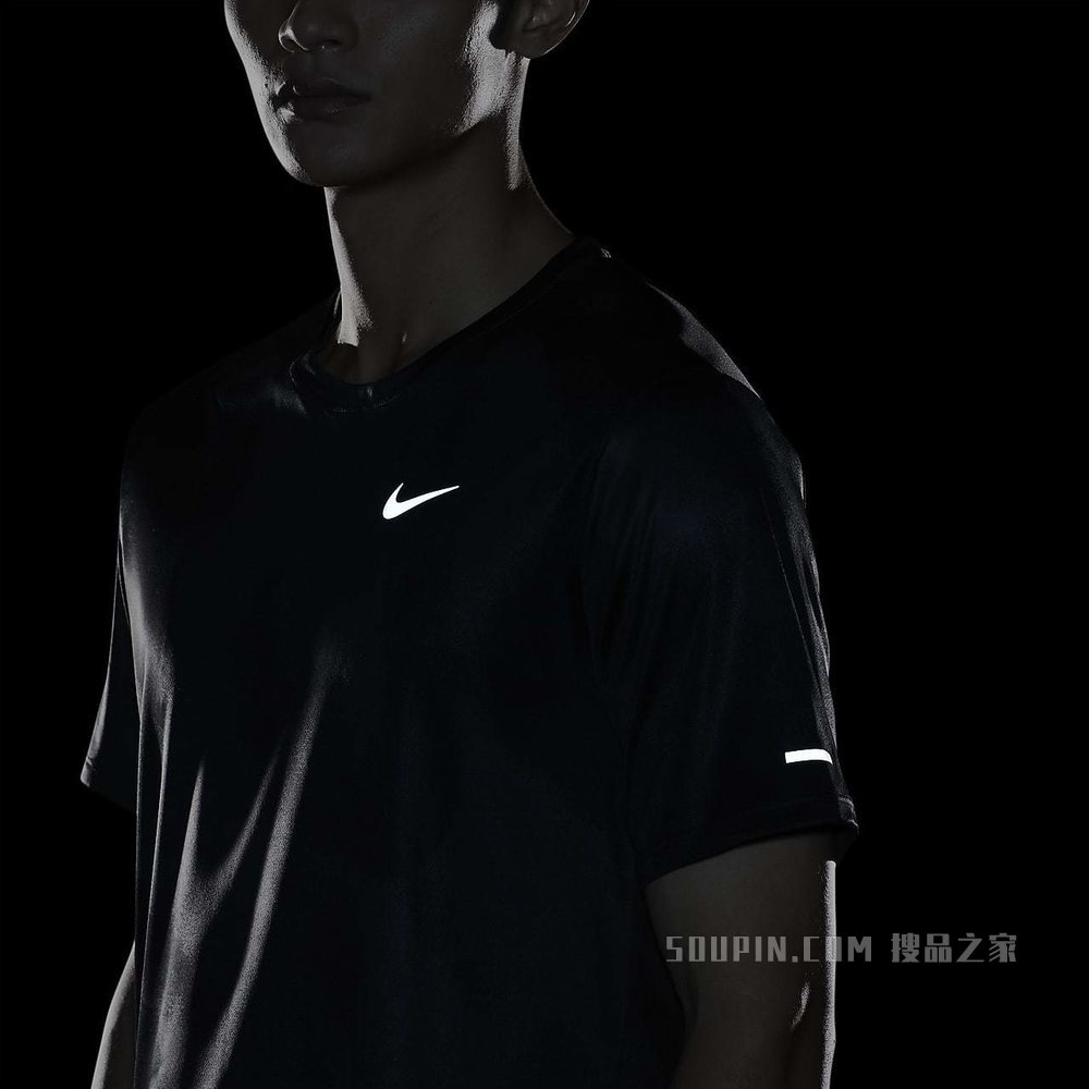 Nike Dri-FIT Miler Wild Run 男子短袖印花跑步上衣