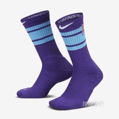 洛杉矶湖人队 Elite City Edition Nike NBA Crew 运动袜（1 双）