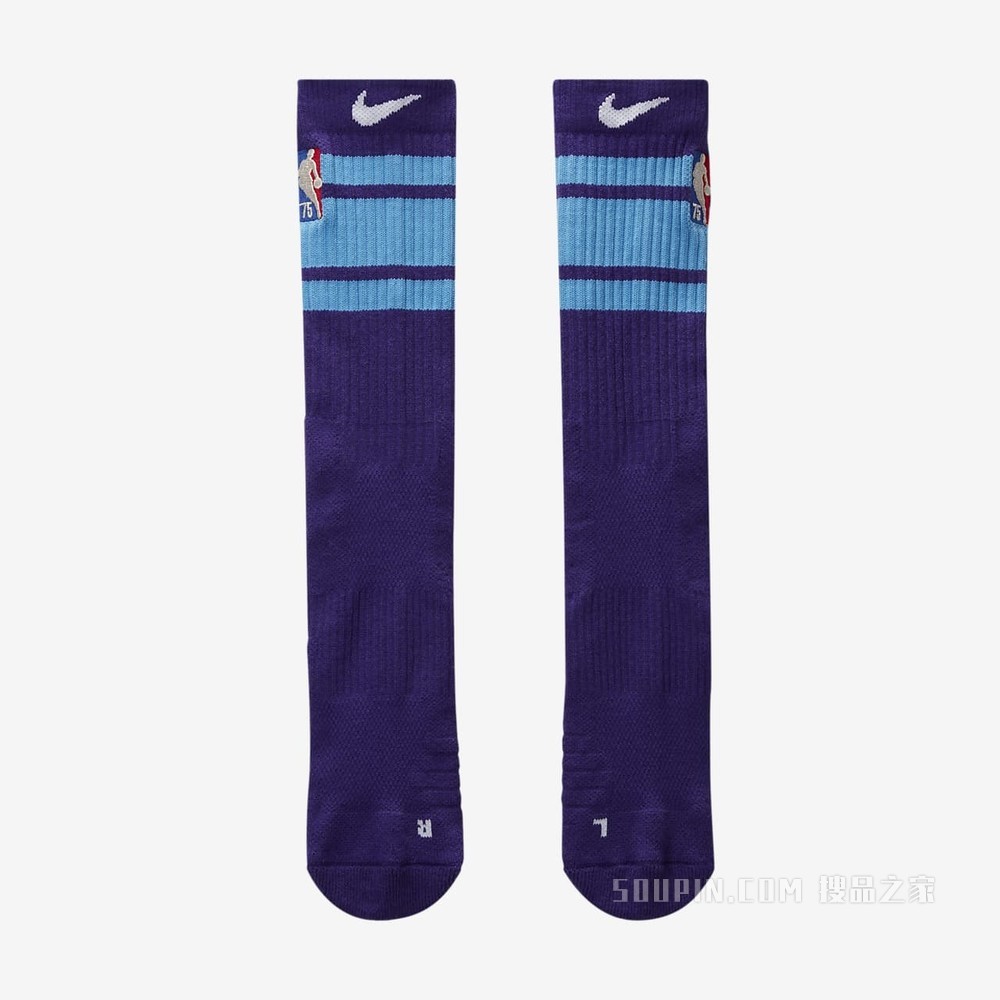 洛杉矶湖人队 Elite City Edition Nike NBA Crew 运动袜（1 双）