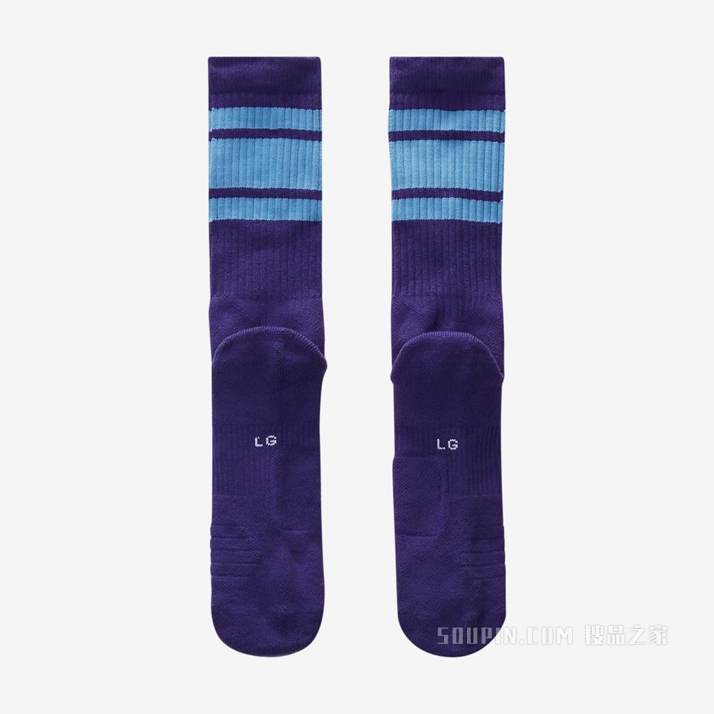 洛杉矶湖人队 Elite City Edition Nike NBA Crew 运动袜（1 双）