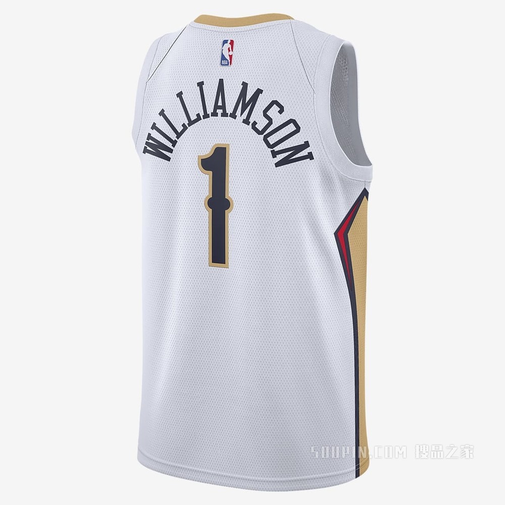 新奥尔良鹈鹕队 (Zion Williamson) Association Edition Nike NBA Jersey 男子球衣