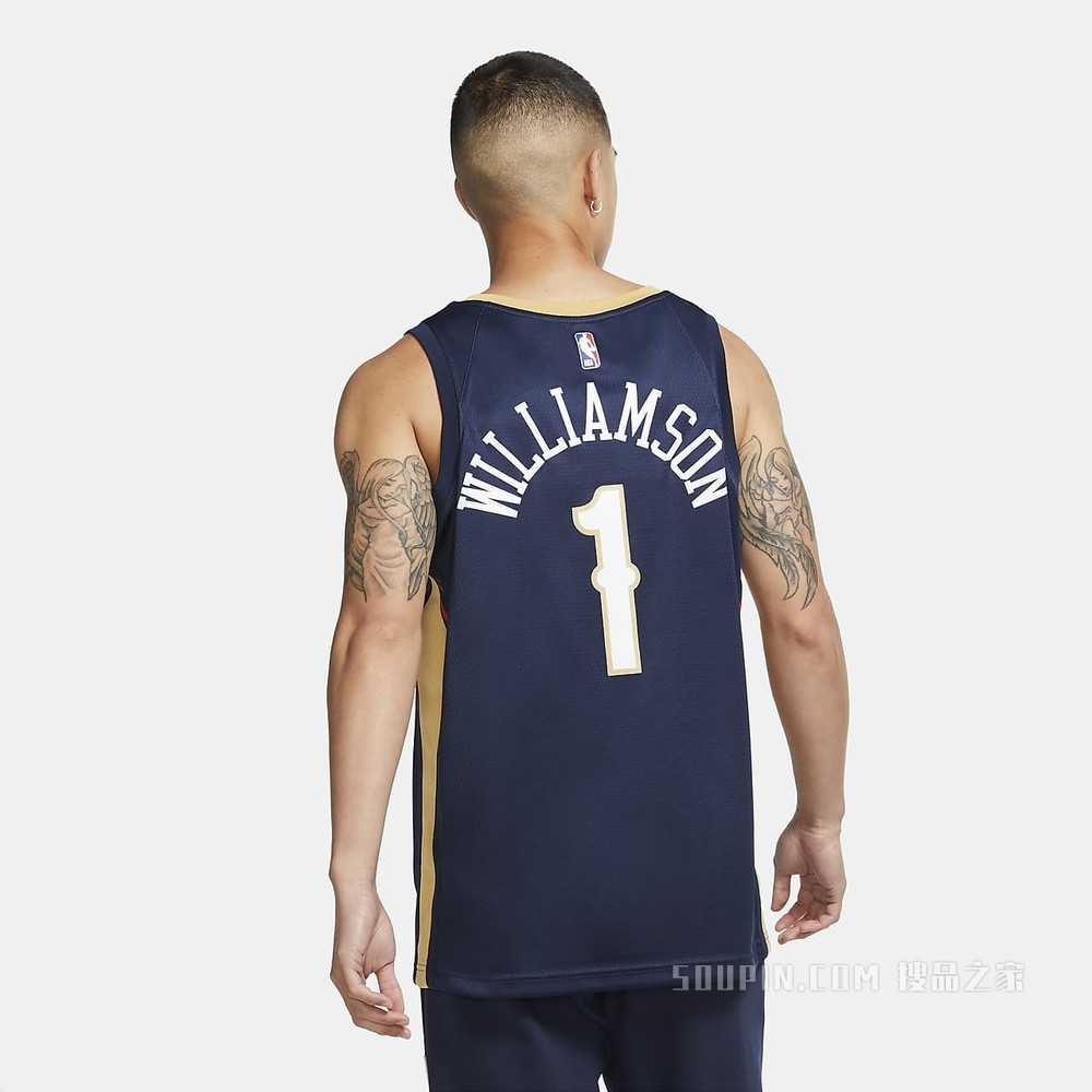 2020 赛季新奥尔良鹈鹕队 (Zion Williamson) Icon Edition Nike NBA Swingman Jersey 男子球衣