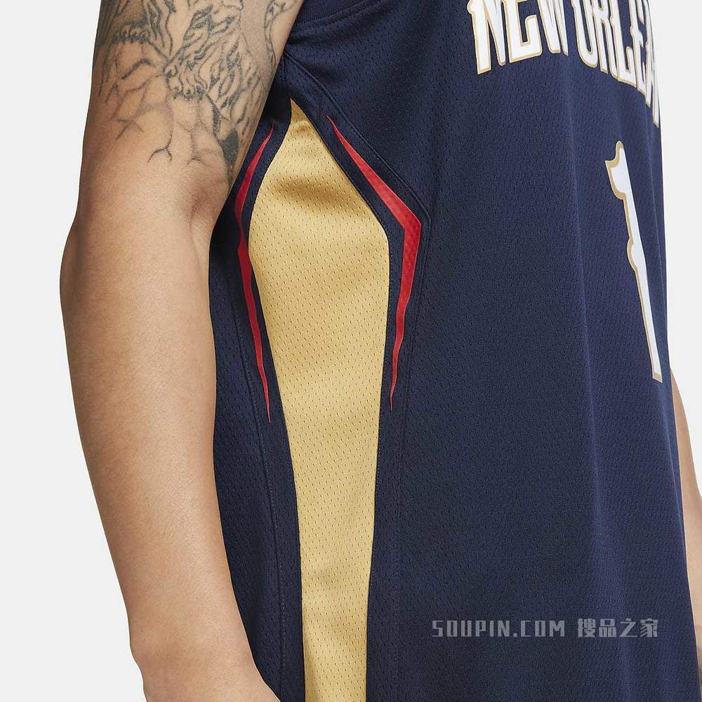 2020 赛季新奥尔良鹈鹕队 (Zion Williamson) Icon Edition Nike NBA Swingman Jersey 男子球衣