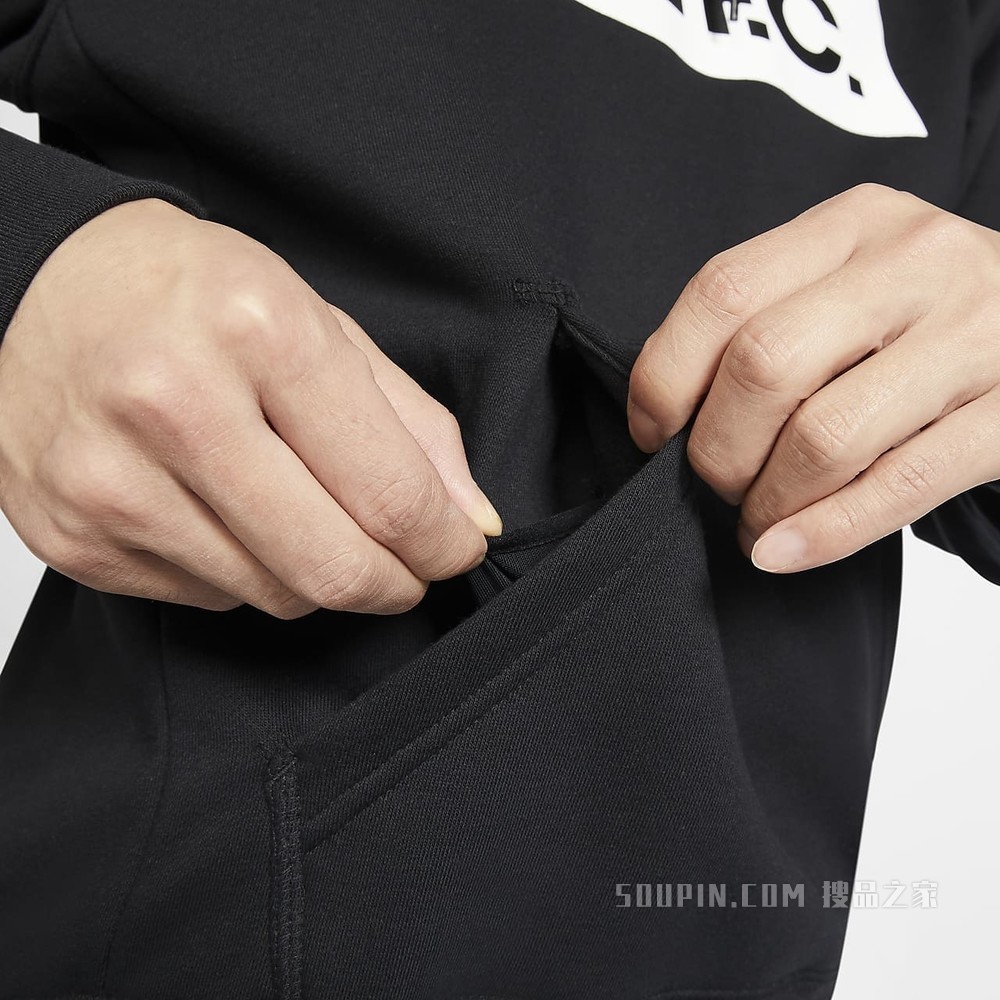 Nike F.C. 男子套头起绒足球连帽衫