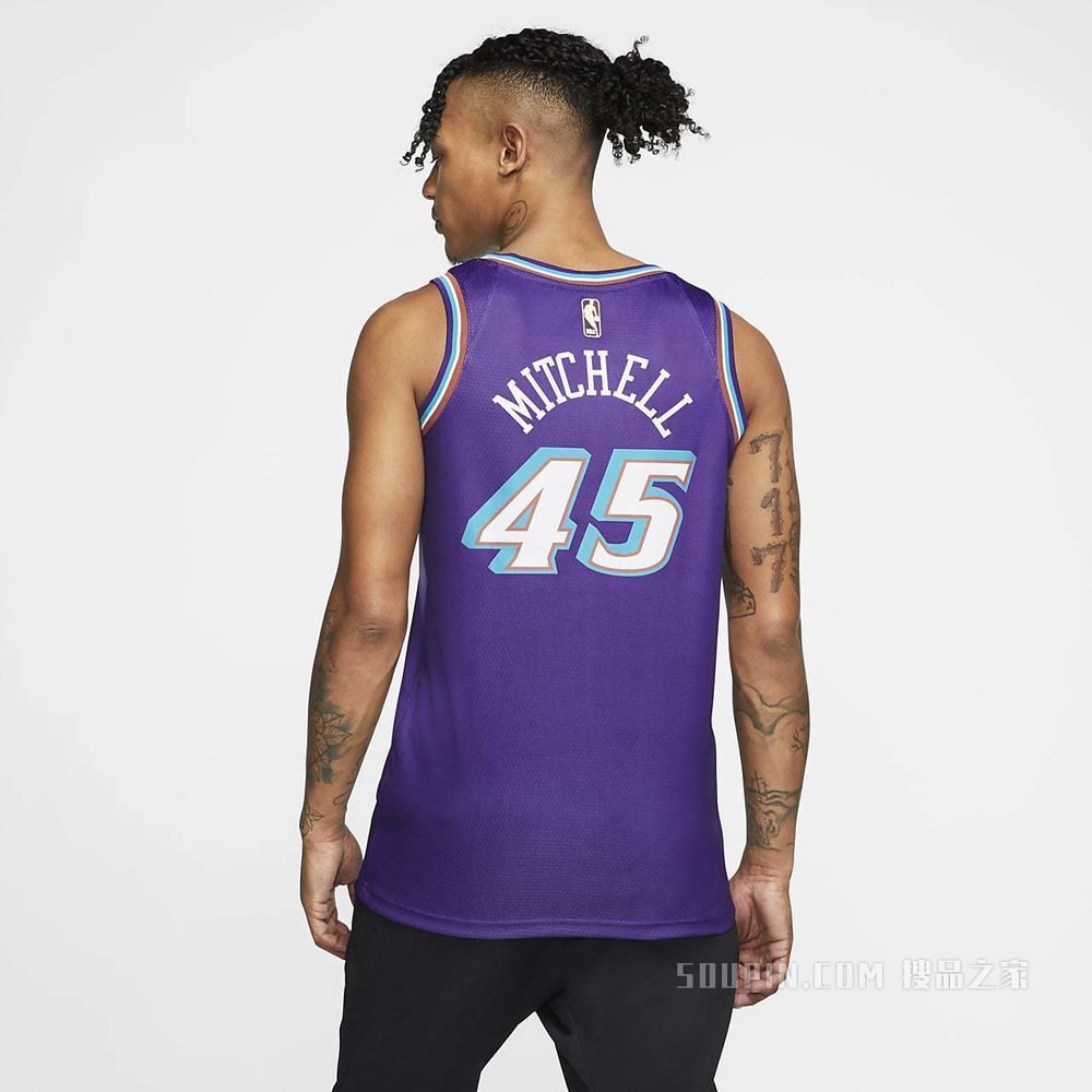 犹他爵士队 (Donovan Mitchell) Classic Edition Swingman Nike NBA Jersey 男子球衣