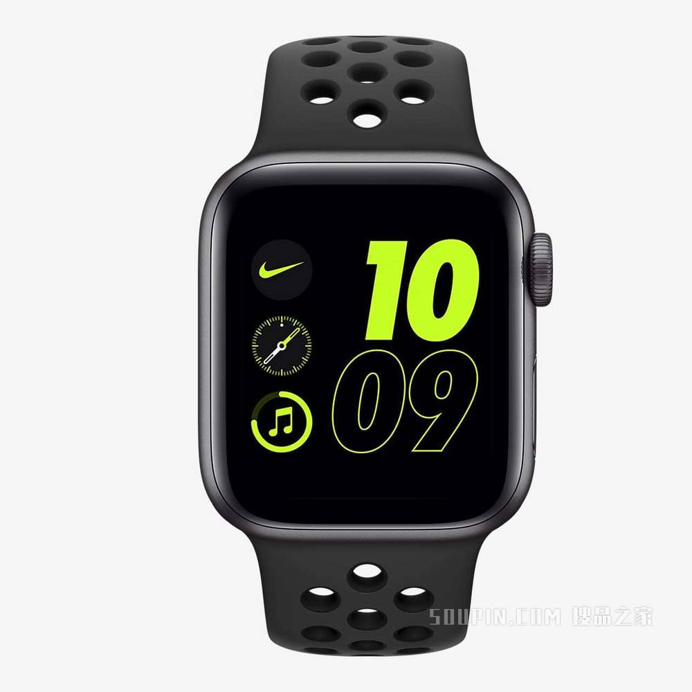 Apple Watch Nike SE (GPS) 搭配 Nike 运动表带 44 毫米深空灰色表壳