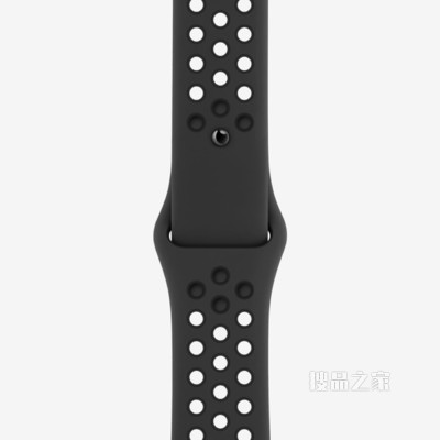 45 毫米煤黑/黑色 Nike 运动表带 - 标准号
