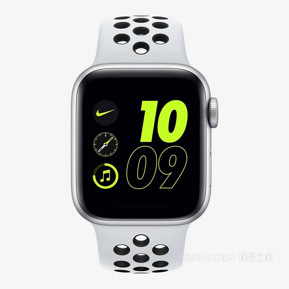 Apple Watch Nike SE (GPS) 搭配 Nike 运动表带 44 毫米银色铝金属表壳