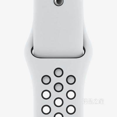 40 毫米白金/黑色 Nike 运动表带 - 标准号