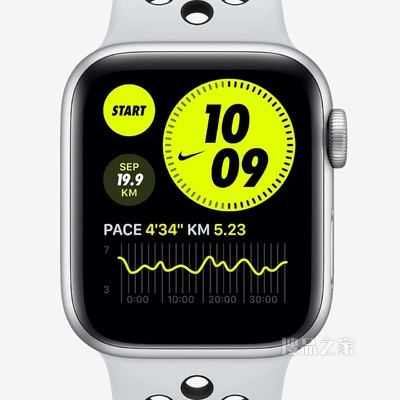 Apple Watch Nike SE（GPS + 蜂窝网络）搭配 Nike 运动表带 44 毫米银色铝金属表壳