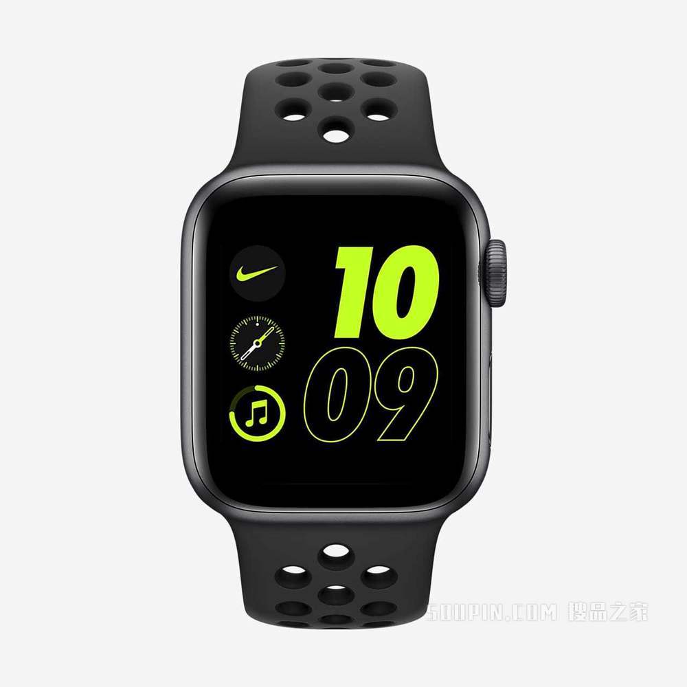 Apple Watch Nike SE (GPS) 搭配 Nike 运动表带 40 毫米深空灰色表壳