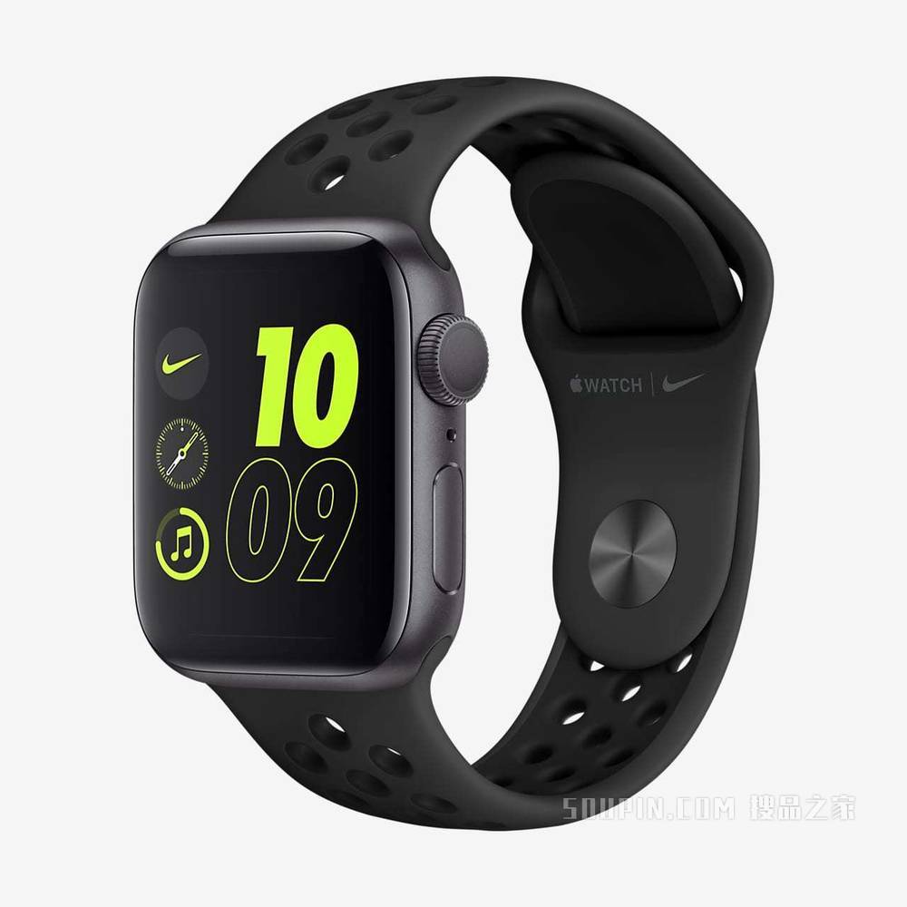 Apple Watch Nike SE (GPS) 搭配 Nike 运动表带 40 毫米深空灰色铝金属表壳