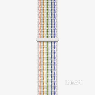 44 毫米白色/多色彩虹版 Nike 回环式运动表带