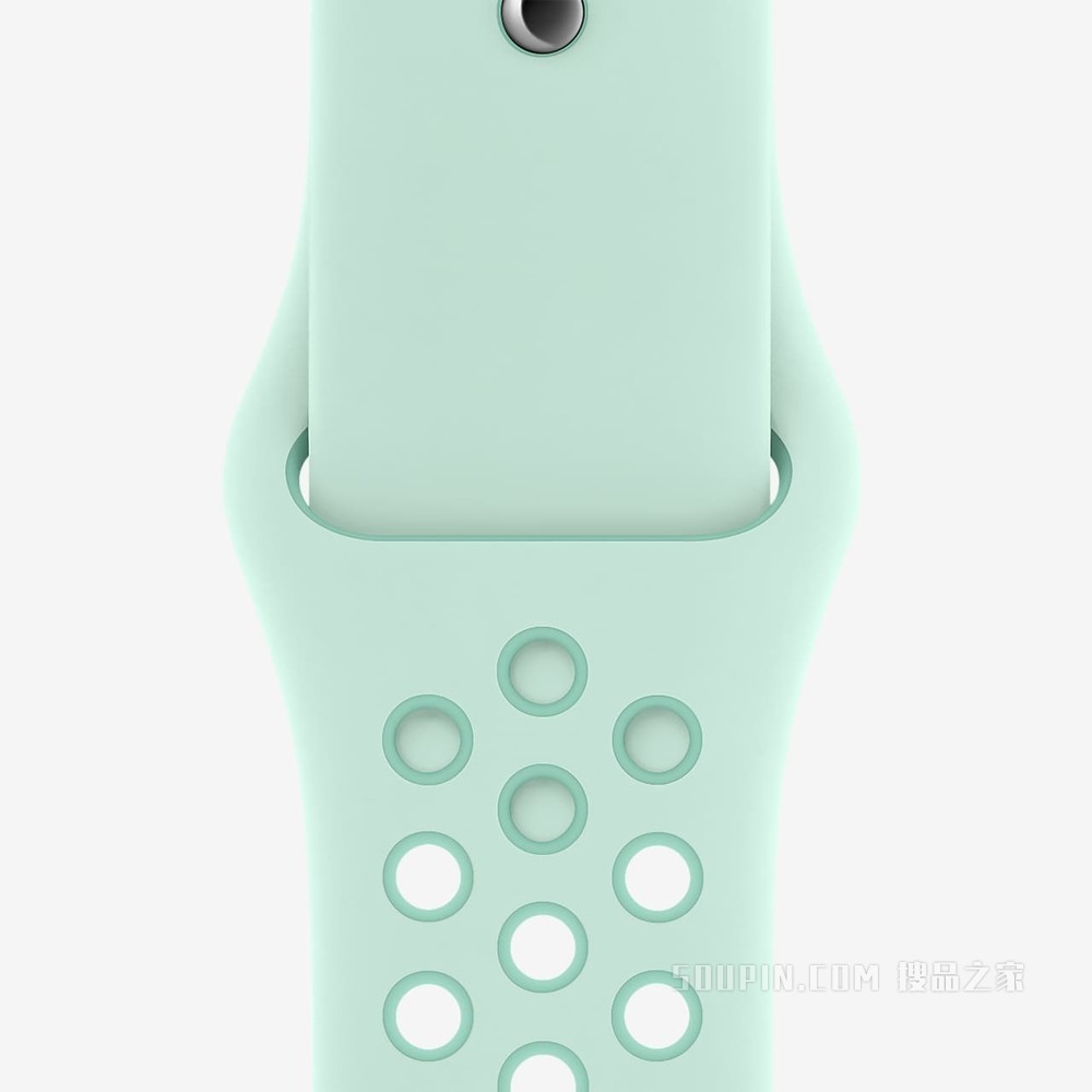 40 毫米浅青色/热带绿 Nike 运动表带 - 标准号