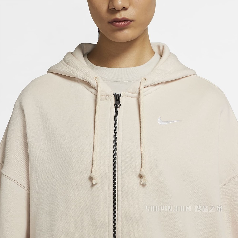 Nike Sportswear Essentials 女子全长拉链开襟起绒连帽衫