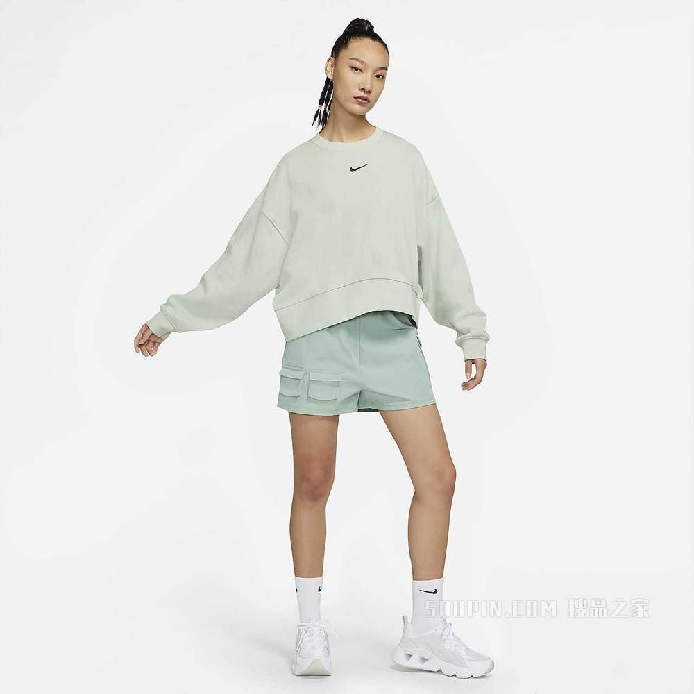 Nike Sportswear Collection Essentials 女子起绒圆领上衣