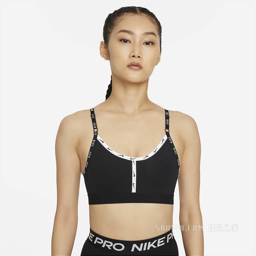 Nike Dri-FIT Indy Logo Tape 女子低强度支撑运动内衣