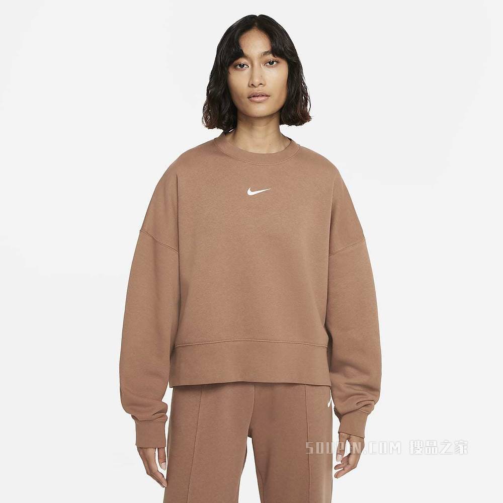 Nike Sportswear Collection Essentials 女子起绒圆领上衣