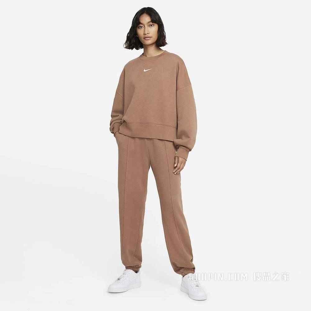 Nike Sportswear Collection Essentials 女子起绒圆领上衣