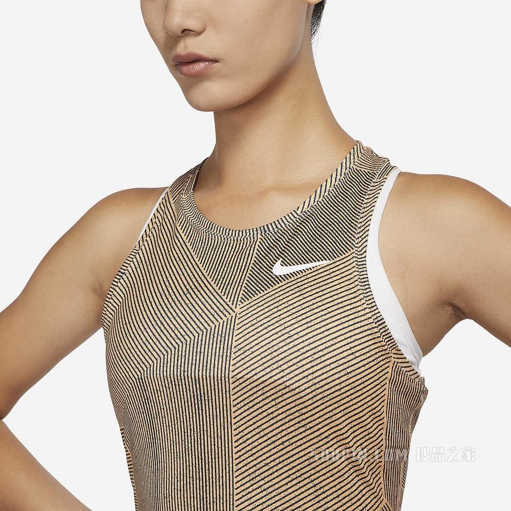 NikeCourt Dri-FIT Advantage 女子印花网球连衣裙