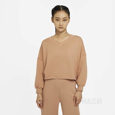 Nike Yoga Luxe 女子起绒 V 领上衣