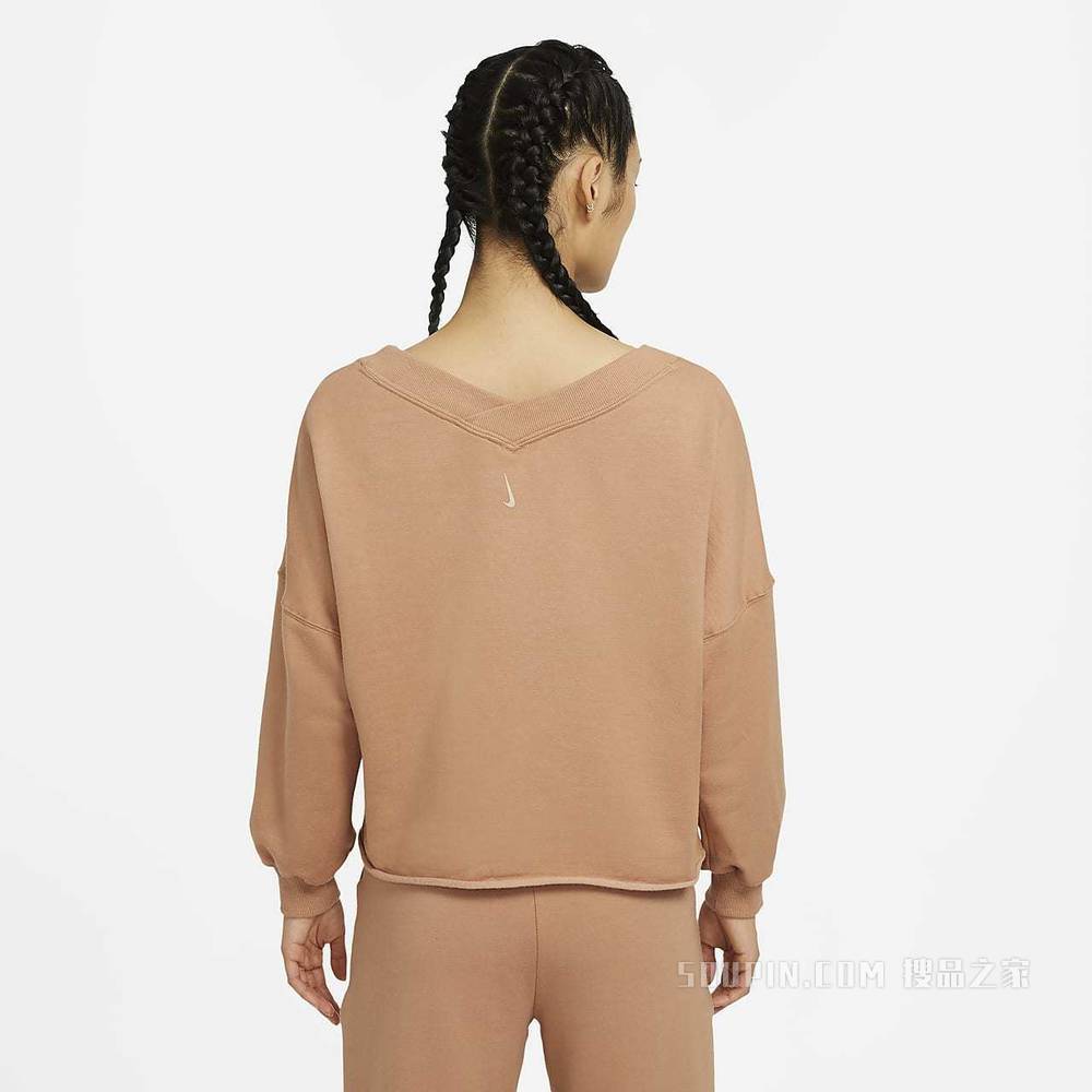 Nike Yoga Luxe 女子起绒 V 领上衣