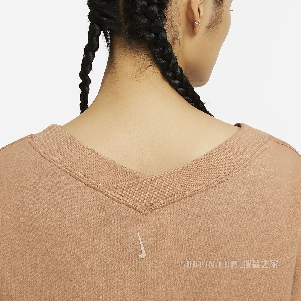 Nike Yoga Luxe 女子起绒 V 领上衣