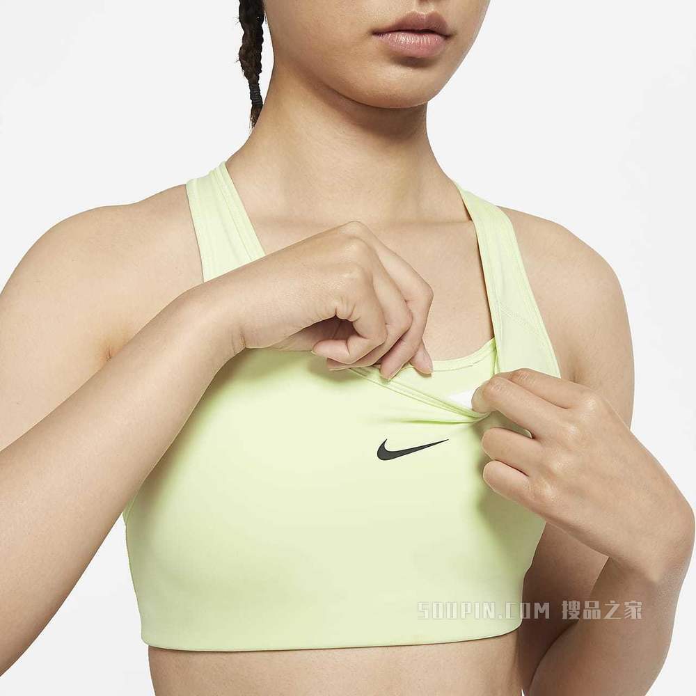 Nike Swoosh 女子中强度支撑一片式衬垫运动内衣