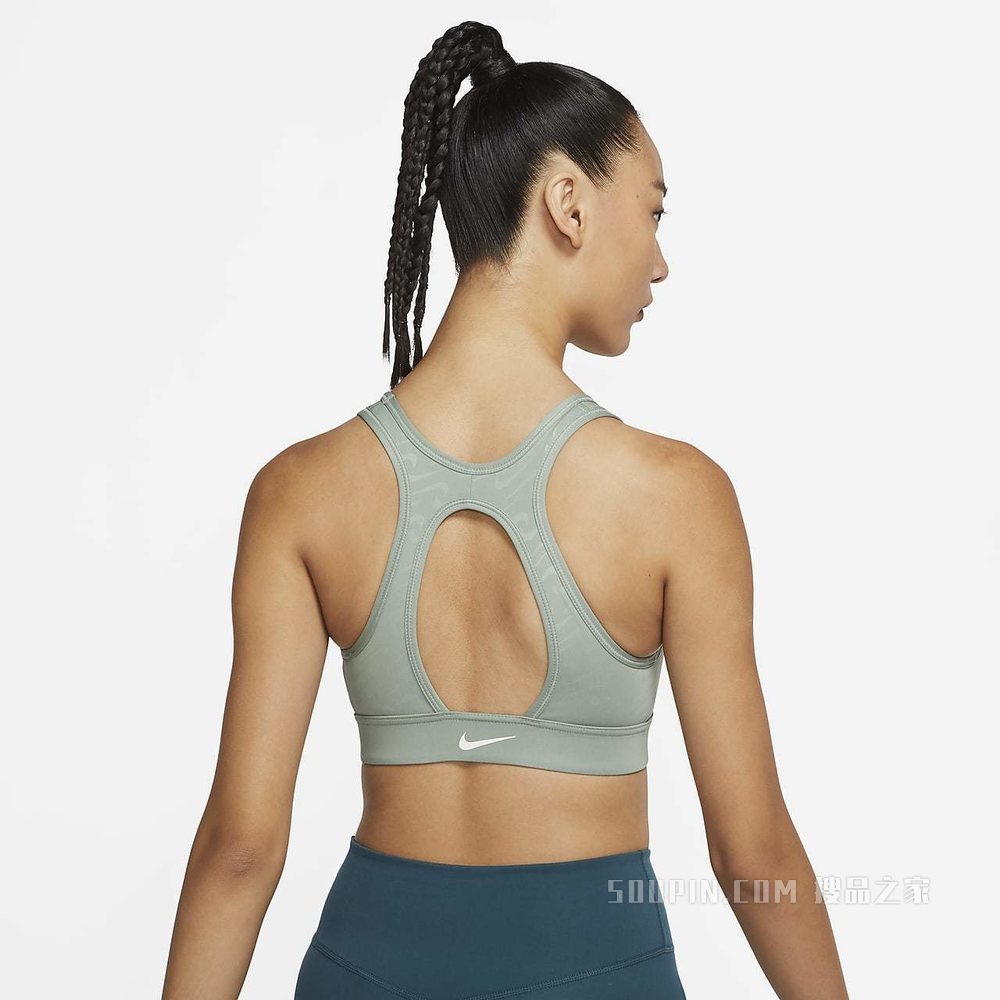Nike Dri-FIT Swoosh Icon Clash Printed 女子中强度支撑一片式衬垫运动内衣