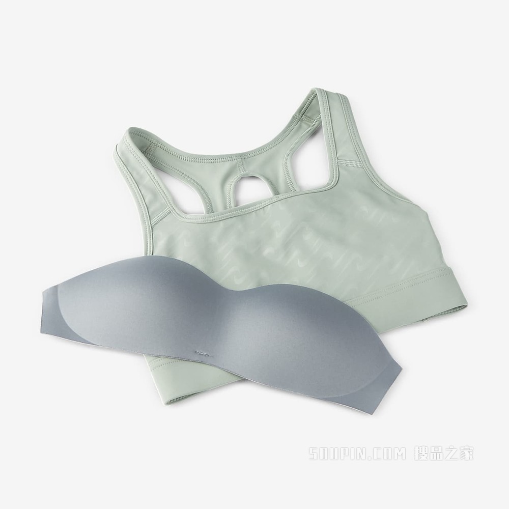Nike Dri-FIT Swoosh Icon Clash Printed 女子中强度支撑一片式衬垫运动内衣