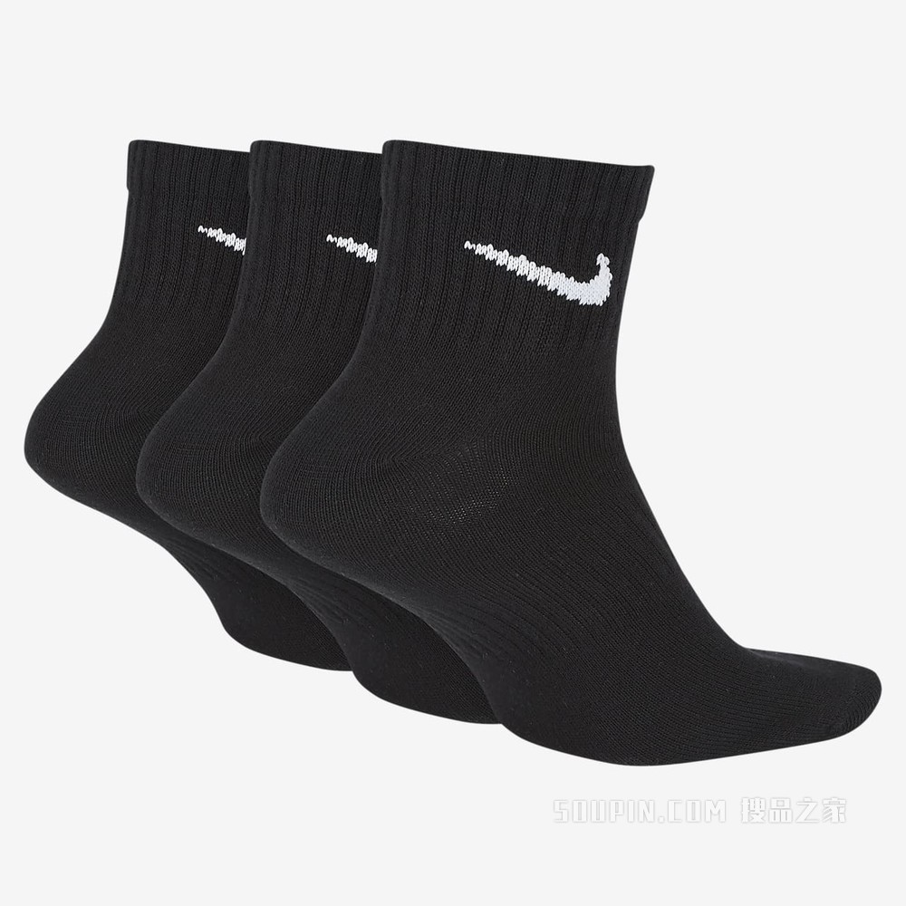 Nike Everyday Lightweight Ankle 训练袜（3 双）