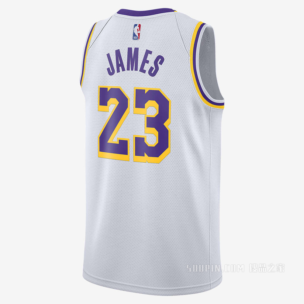 2020 赛季洛杉矶湖人队 (LeBron James) Association Edition Nike NBA Swingman Jersey 男子球衣