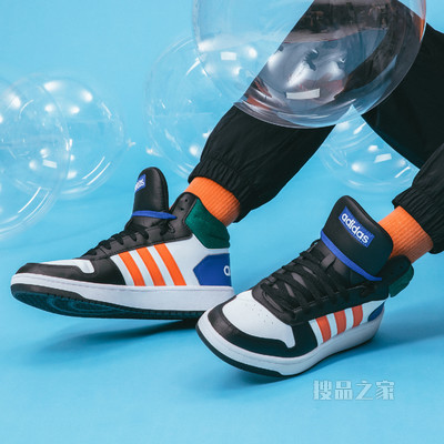 adidas neo HOOPS 2.0 MID 新款中帮休闲篮球鞋