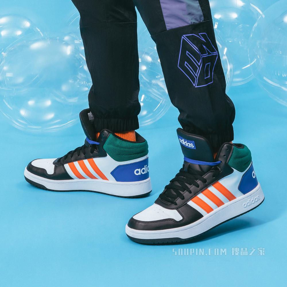 adidas neo HOOPS 2.0 MID 新款中帮休闲篮球鞋