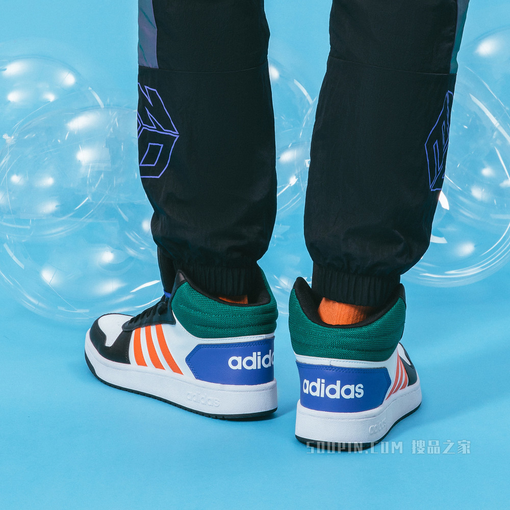 adidas neo HOOPS 2.0 MID 新款中帮休闲篮球鞋