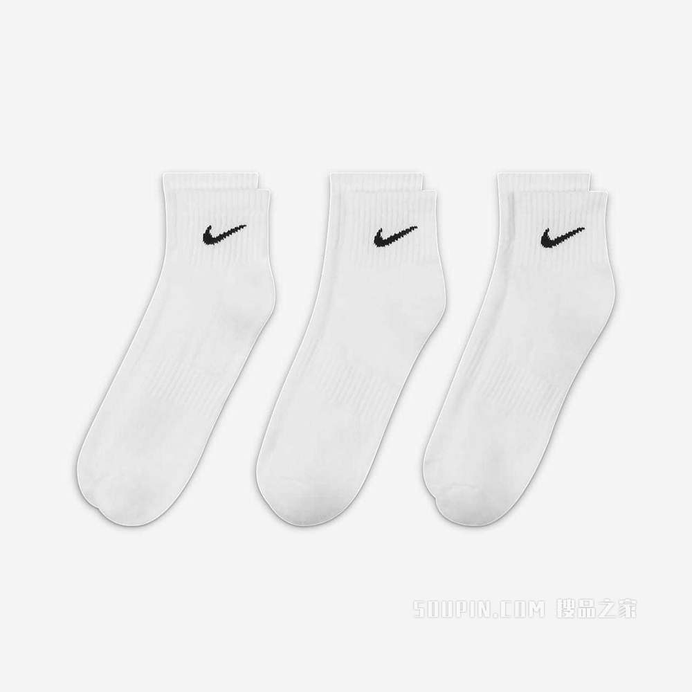 Nike Everyday Cushioned Ankle 训练袜（3 双）